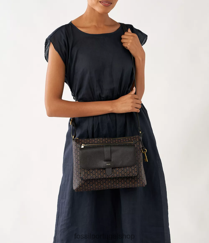 Fossil mulheres bolsa crossbody kinley preto bolsa 40NJ6Z436