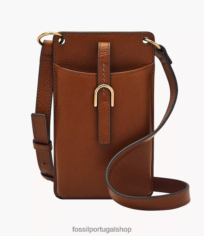 Fossil mulheres bolsa de telefone vada marrom bolsa 40NJ6Z286
