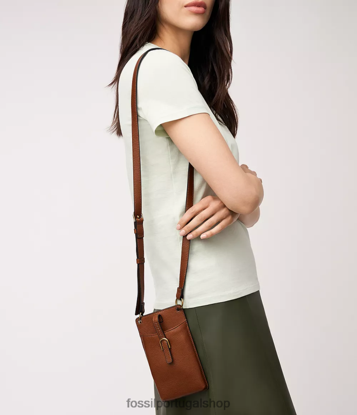 Fossil mulheres bolsa de telefone vada marrom bolsa 40NJ6Z286