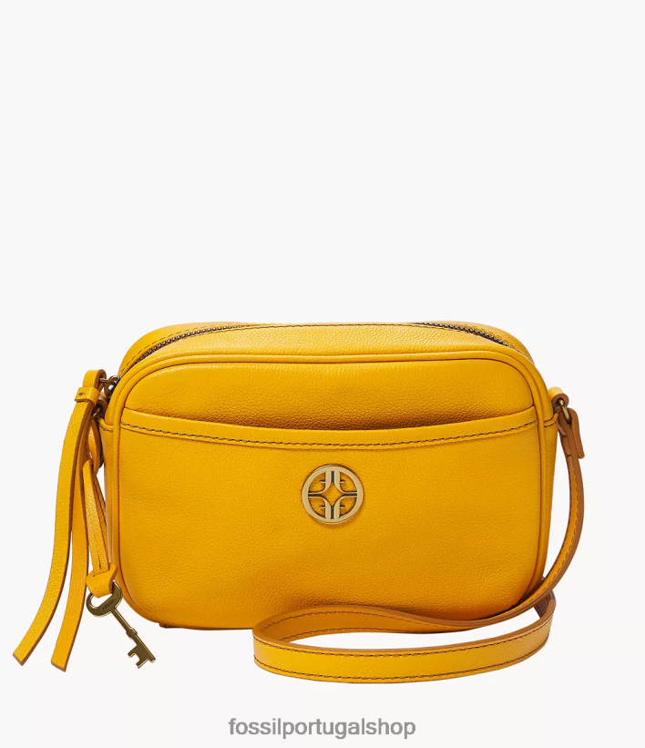 Fossil mulheres bolsa para câmera Brennon amarelo bolsa 40NJ6Z646