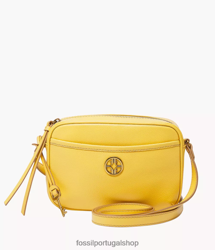Fossil mulheres bolsa para câmera Brennon amarelo bolsa 40NJ6Z655