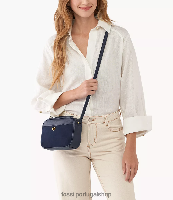 Fossil mulheres bolsa para câmera Brennon marinha bolsa 40NJ6Z597