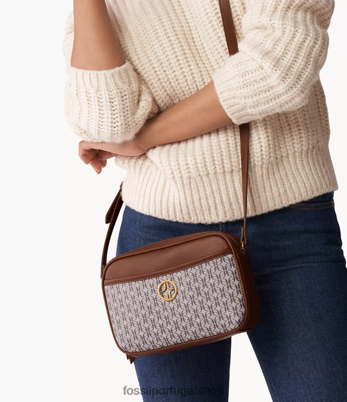 Fossil mulheres bolsa para câmera Brennon marrom bolsa 40NJ6Z688