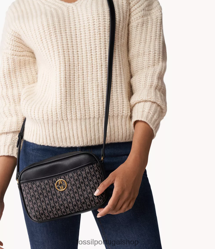 Fossil mulheres bolsa para câmera Brennon preto bolsa 40NJ6Z609