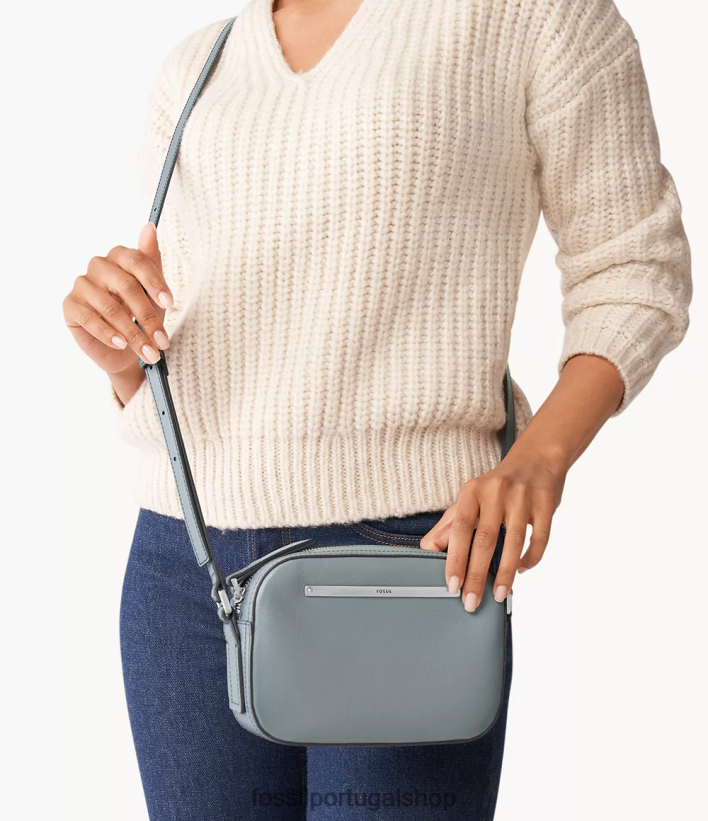 Fossil mulheres bolsa para câmera liza azul bolsa 40NJ6Z466