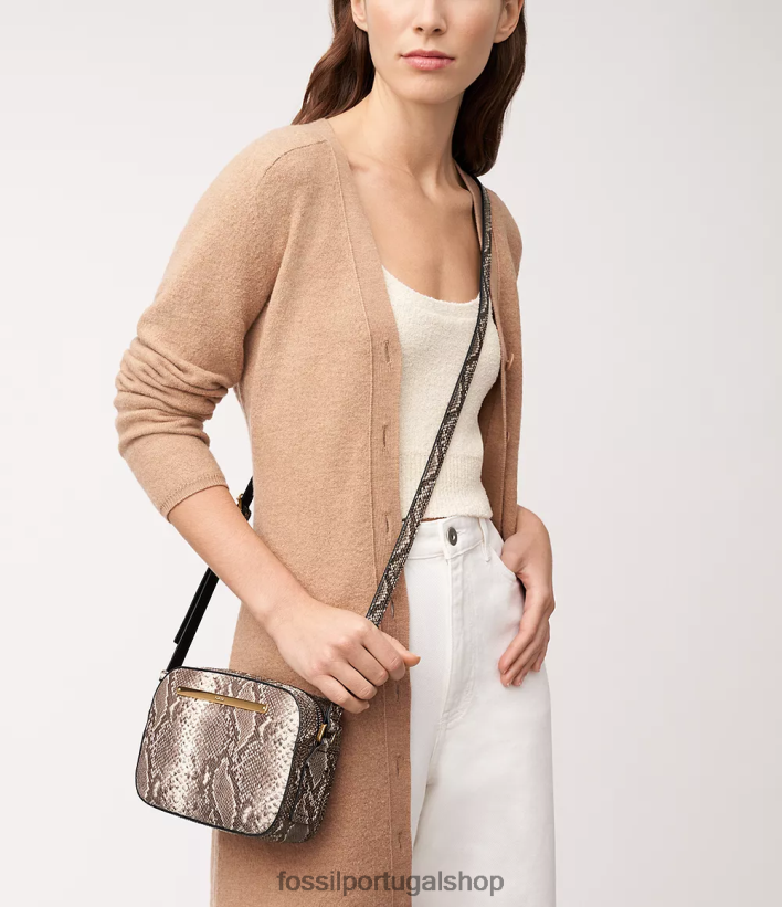 Fossil mulheres bolsa para câmera liza estampa de cobra bolsa 40NJ6Z352
