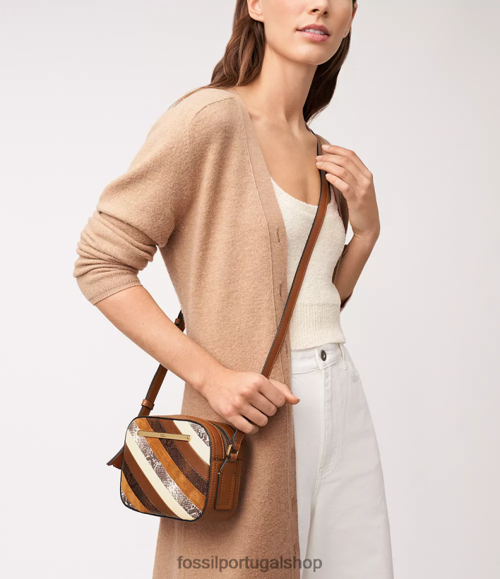 Fossil mulheres bolsa para câmera liza listras bolsa 40NJ6Z344