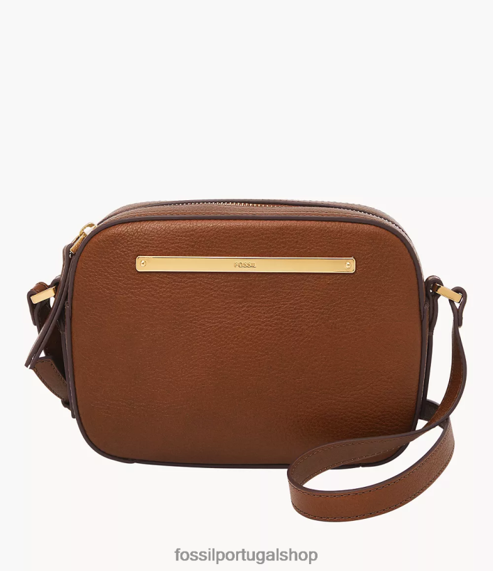 Fossil mulheres bolsa para câmera liza marrom bolsa 40NJ6Z336
