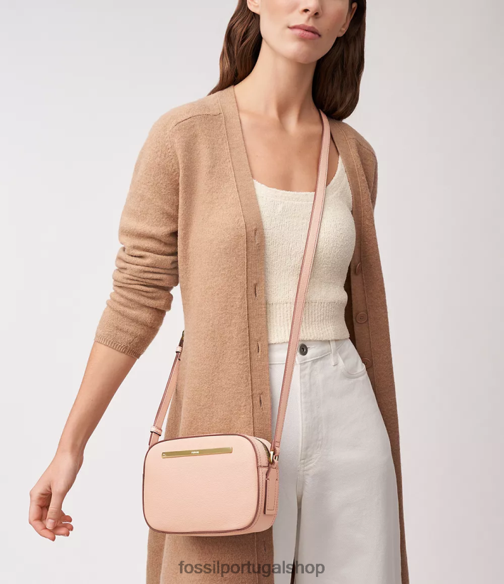 Fossil mulheres bolsa para câmera liza rosa bolsa 40NJ6Z401