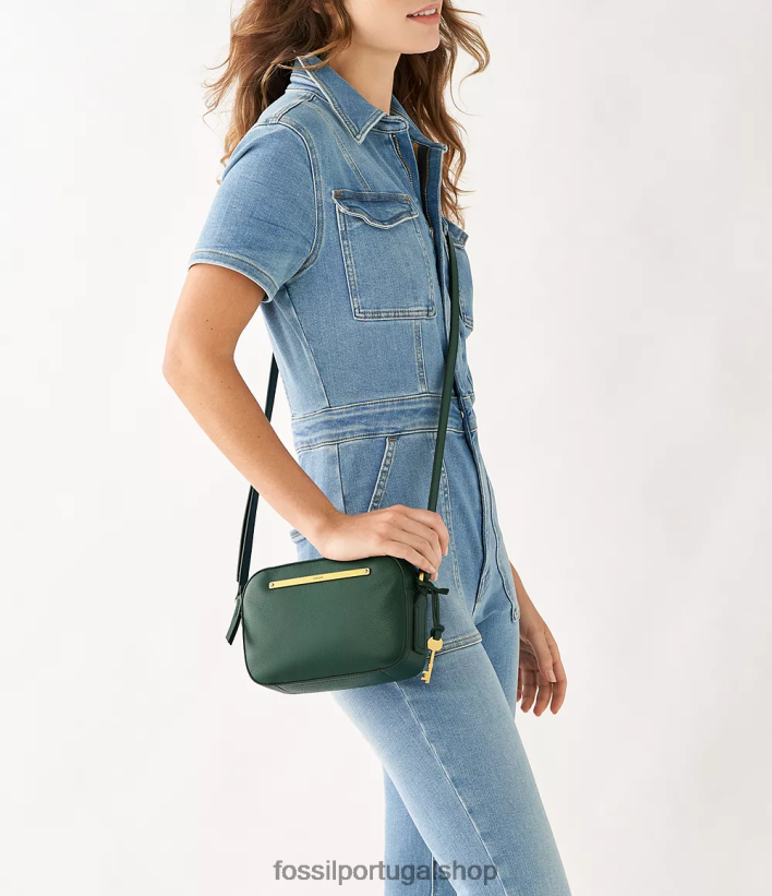 Fossil mulheres bolsa para câmera liza verde bolsa 40NJ6Z462