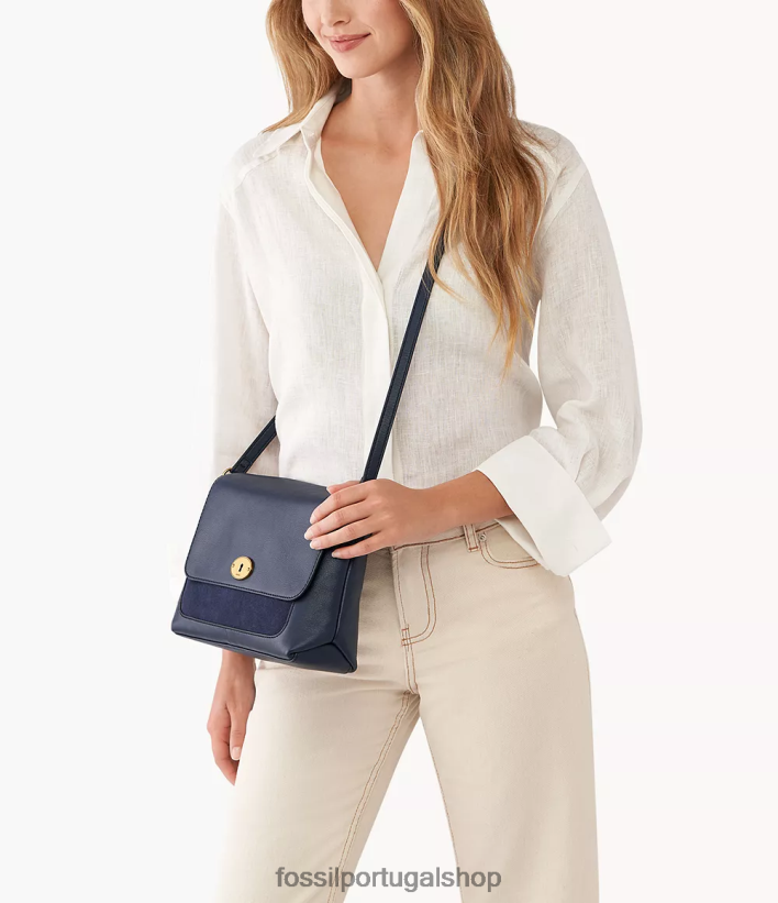 Fossil mulheres bolsa tiracolo gabriella marinha bolsa 40NJ6Z579