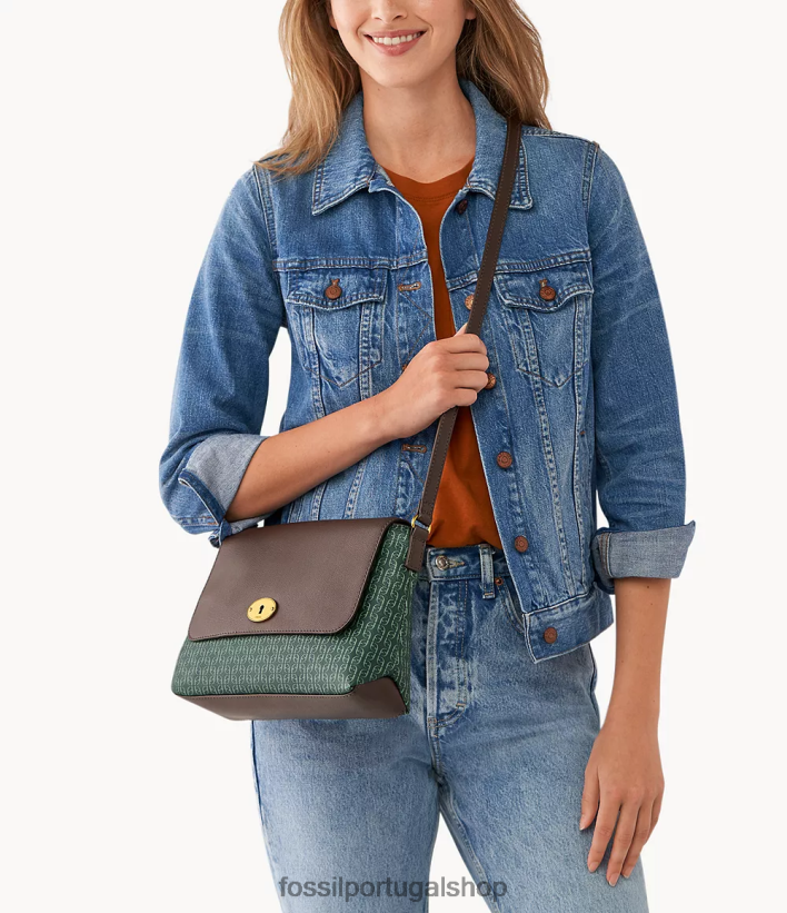 Fossil mulheres bolsa tiracolo gabriella verde bolsa 40NJ6Z706