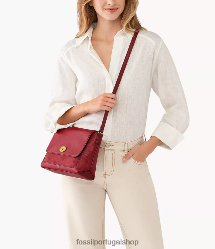 Fossil mulheres bolsa tiracolo gabriella vermelho bolsa 40NJ6Z539