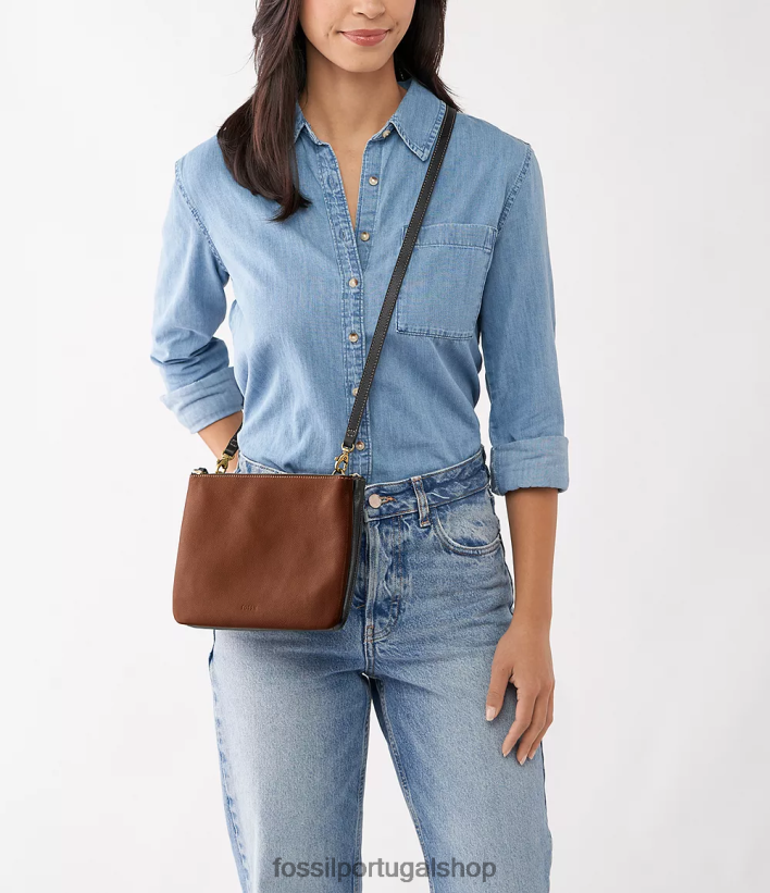 Fossil mulheres bolsa transversal Devon preto bolsa 40NJ6Z410