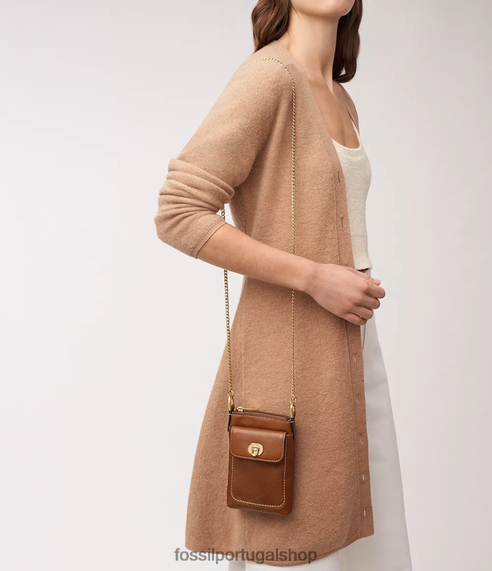 Fossil mulheres bolsa transversal harper marrom bolsa 40NJ6Z1971