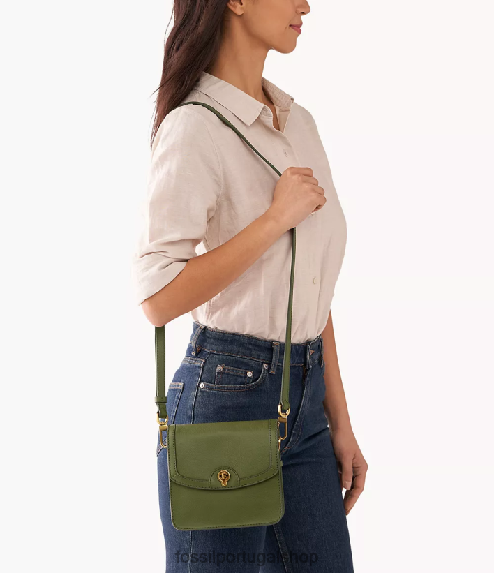 Fossil mulheres bolsa transversal pequena ainsley Oliva bolsa 40NJ6Z484
