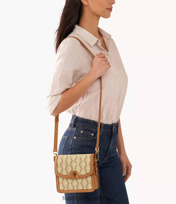 Fossil mulheres bolsa transversal pequena ainsley camelo bolsa 40NJ6Z437
