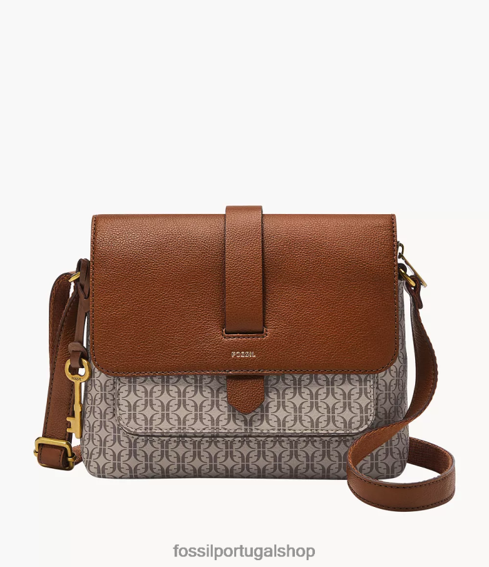 Fossil mulheres bolsa transversal pequena kinley cáqui bolsa 40NJ6Z684