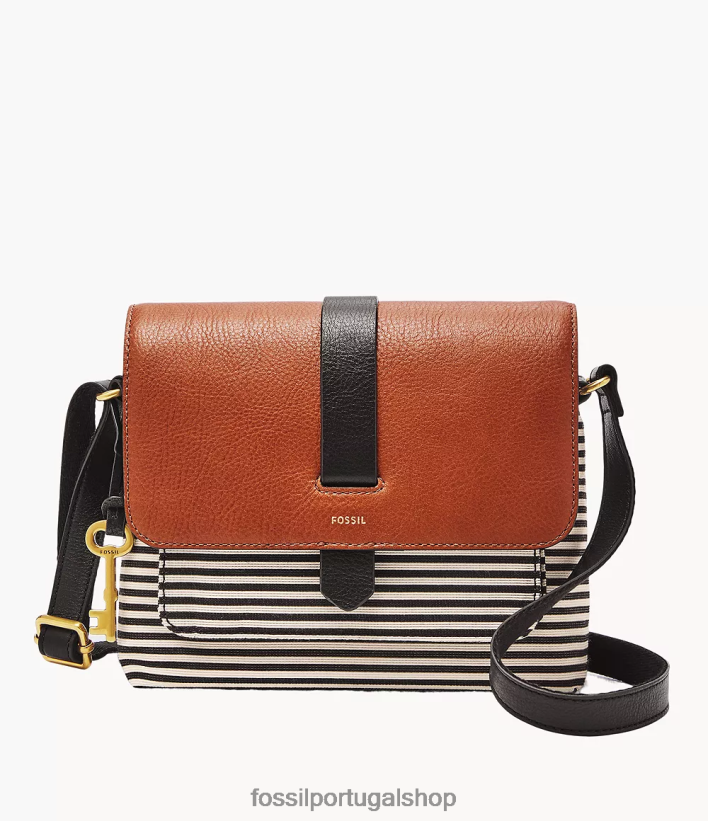 Fossil mulheres bolsa transversal pequena kinley tira negra bolsa 40NJ6Z722