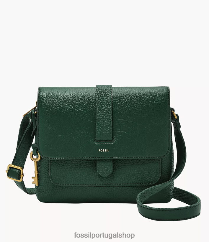 Fossil mulheres bolsa transversal pequena kinley verde bolsa 40NJ6Z648