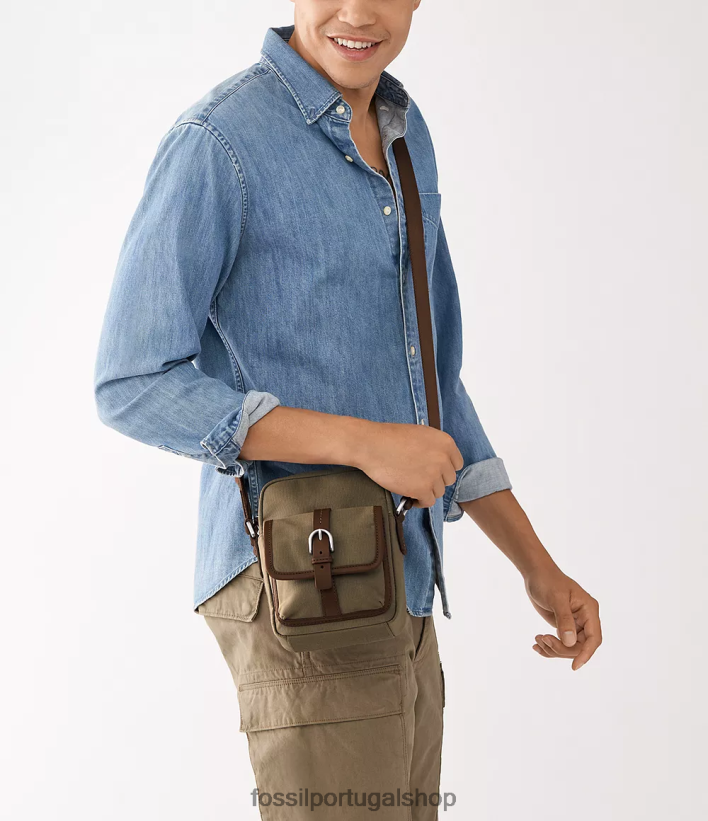 Fossil mulheres camden n/s crossbody cáqui bolsa 40NJ6Z1633