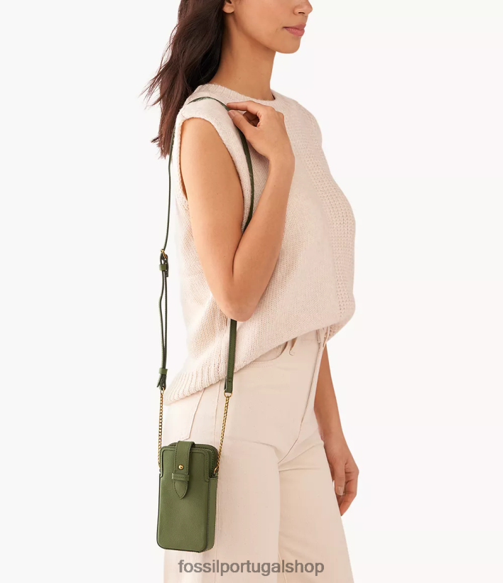 Fossil mulheres capa de telefone lainie crossbody Oliva bolsa 40NJ6Z528