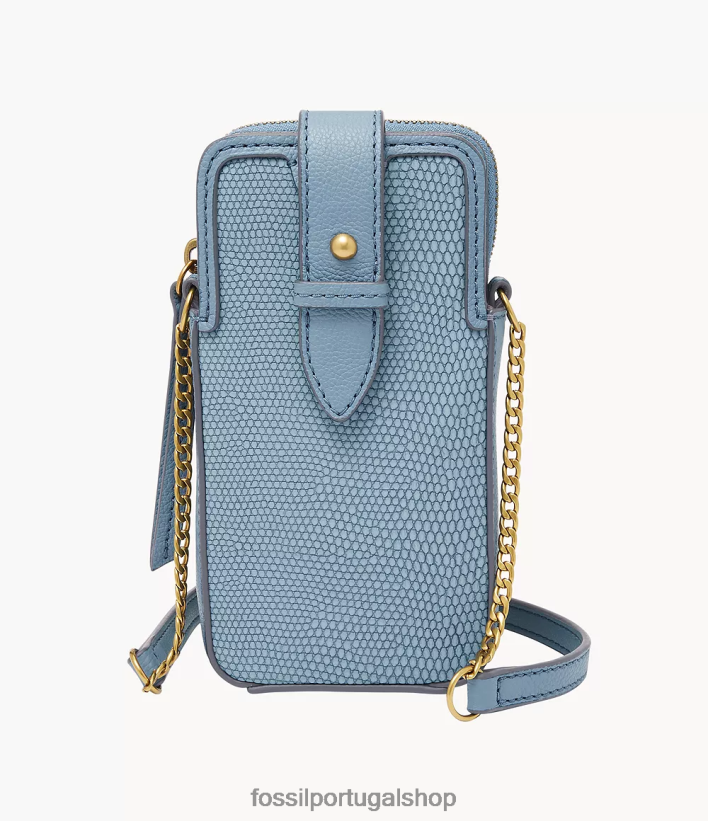 Fossil mulheres capa de telefone lainie crossbody azul bolsa 40NJ6Z714