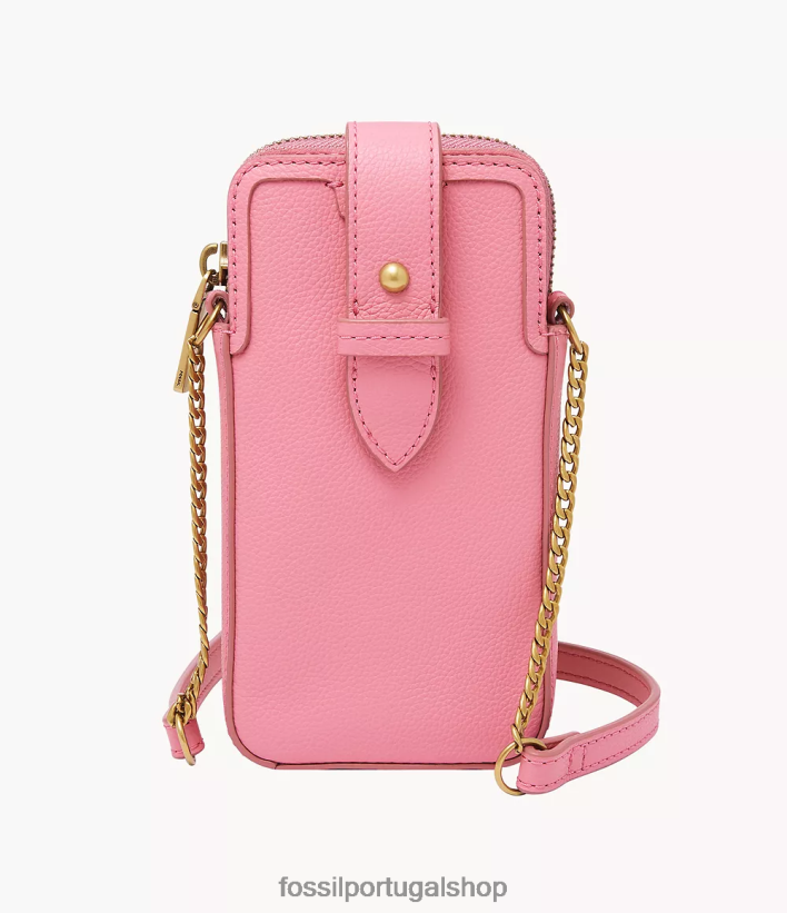 Fossil mulheres capa de telefone lainie crossbody rosa bolsa 40NJ6Z632