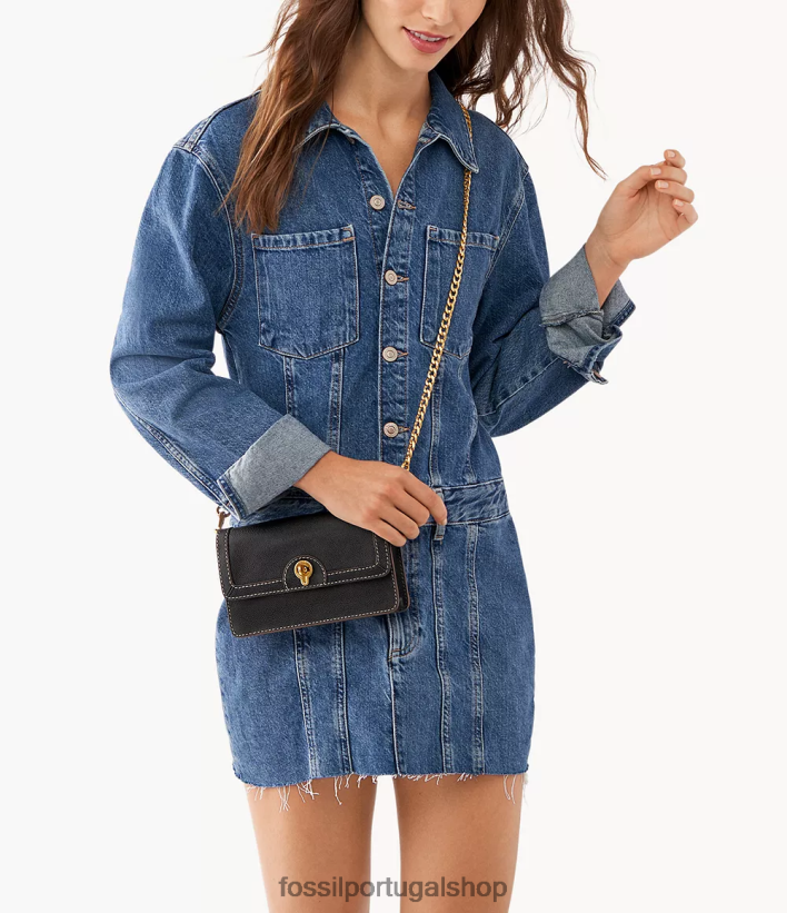 Fossil mulheres carteira ainsley crossbody preto bolsa 40NJ6Z835