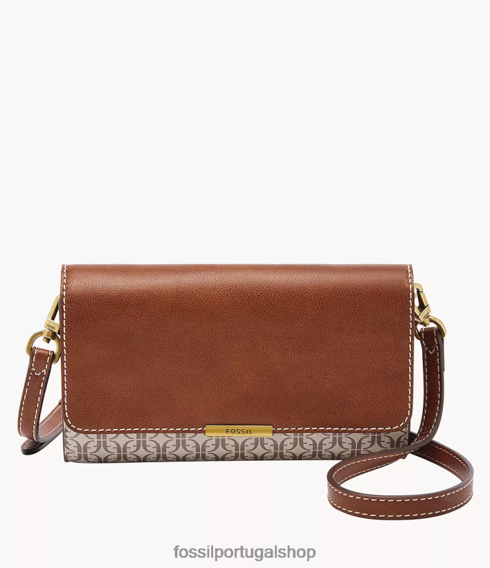 Fossil mulheres carteira jori crossbody marrom claro bolsa 40NJ6Z884