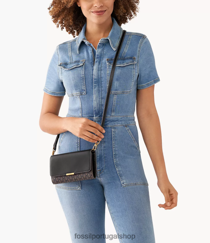 Fossil mulheres carteira jori crossbody preto bolsa 40NJ6Z885