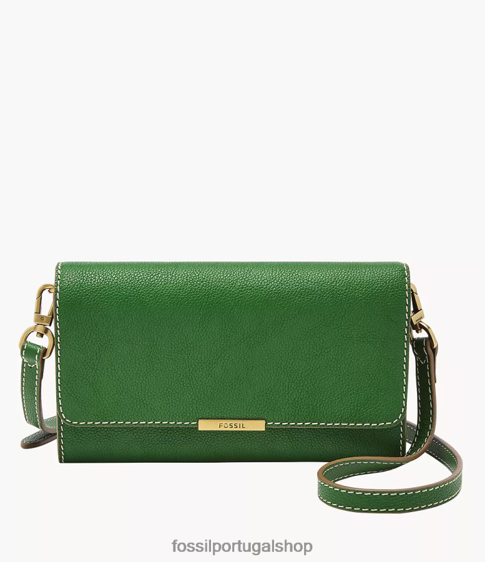 Fossil mulheres carteira jori crossbody verde bolsa 40NJ6Z820