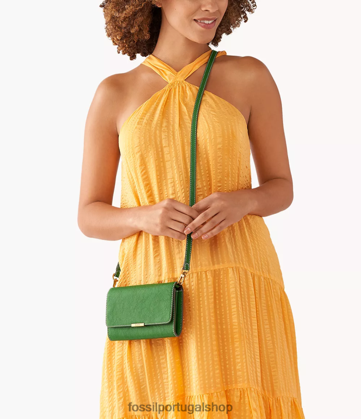 Fossil mulheres carteira jori crossbody verde bolsa 40NJ6Z820
