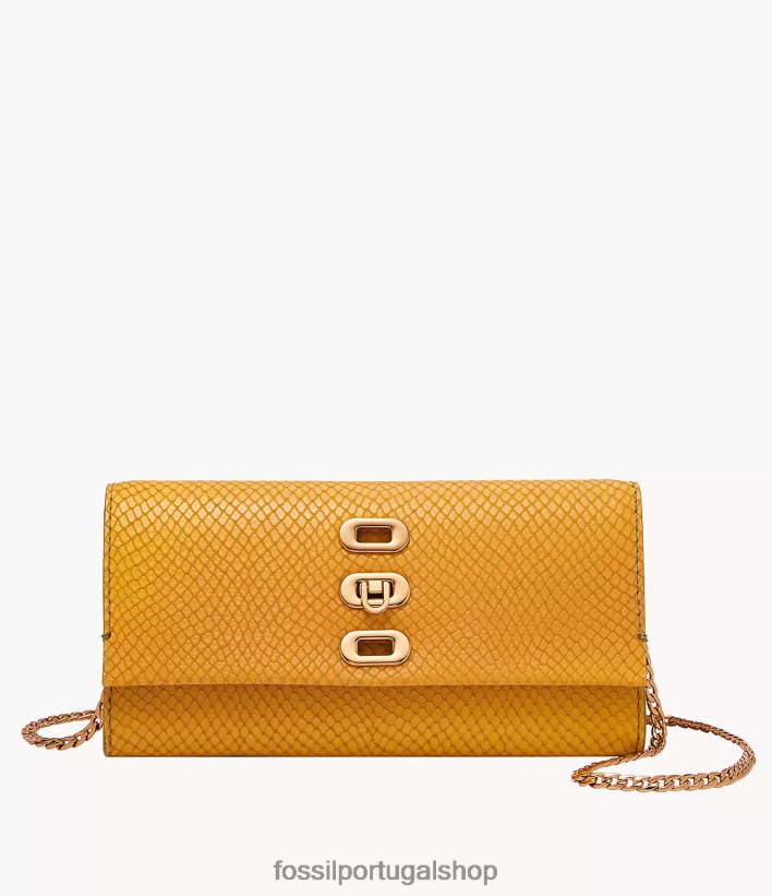 Fossil mulheres carteira penrose crossbody amarelo bolsa 40NJ6Z333