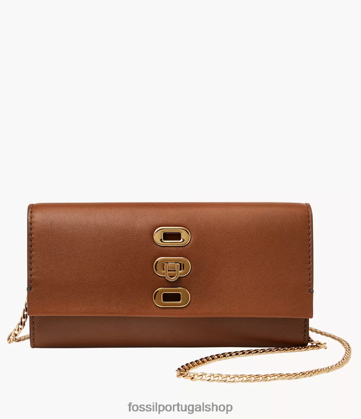 Fossil mulheres carteira penrose crossbody marrom bolsa 40NJ6Z315