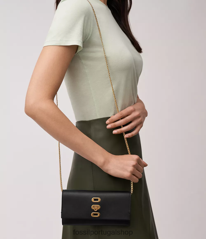 Fossil mulheres carteira penrose crossbody preto bolsa 40NJ6Z310