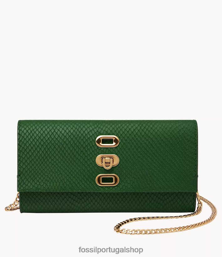 Fossil mulheres carteira penrose crossbody verde bolsa 40NJ6Z300