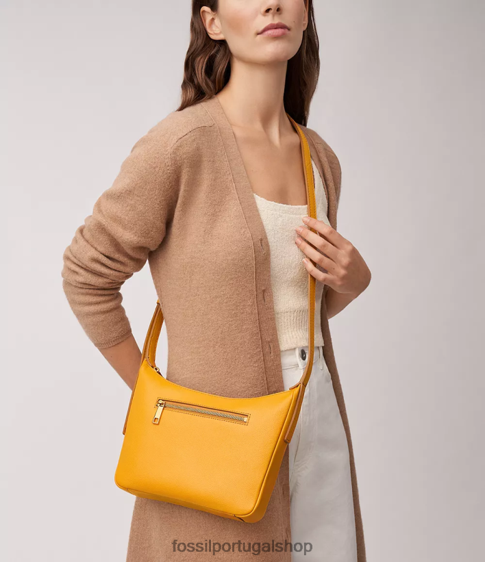 Fossil mulheres cecília pequena crossbody amarelo bolsa 40NJ6Z295