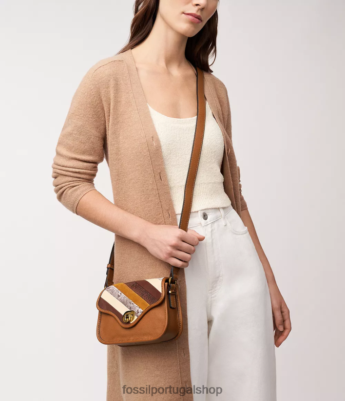 Fossil mulheres crossbody com aba mini Heritage multi bolsa 40NJ6Z313
