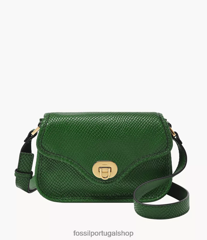 Fossil mulheres crossbody com aba mini Heritage verde bolsa 40NJ6Z353