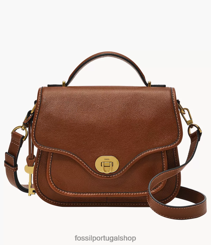 Fossil mulheres crossbody com alça superior Heritage marrom bolsa 40NJ6Z281