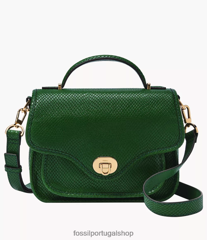 Fossil mulheres crossbody com alça superior Heritage verde bolsa 40NJ6Z347