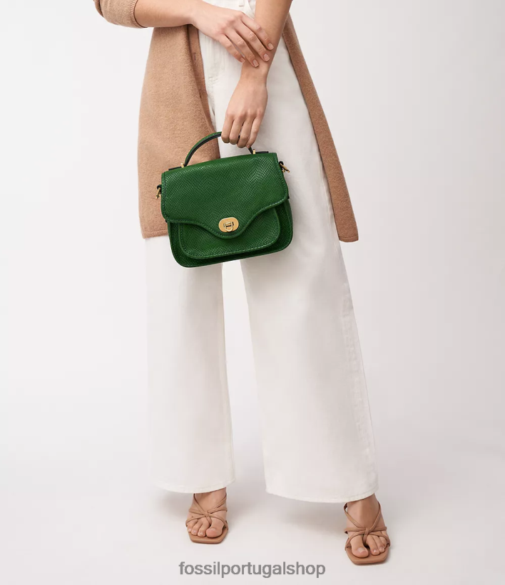 Fossil mulheres crossbody com alça superior Heritage verde bolsa 40NJ6Z347
