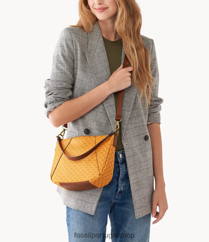 Fossil mulheres crossbody skylar amarelo bolsa 40NJ6Z682