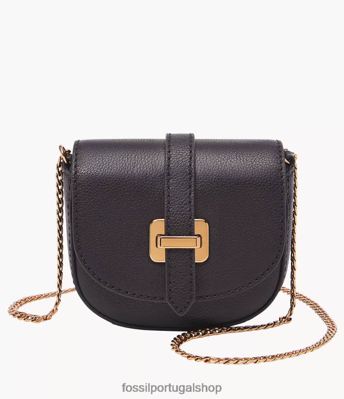 Fossil mulheres esmeril micro crossbody preto bolsa 40NJ6Z500
