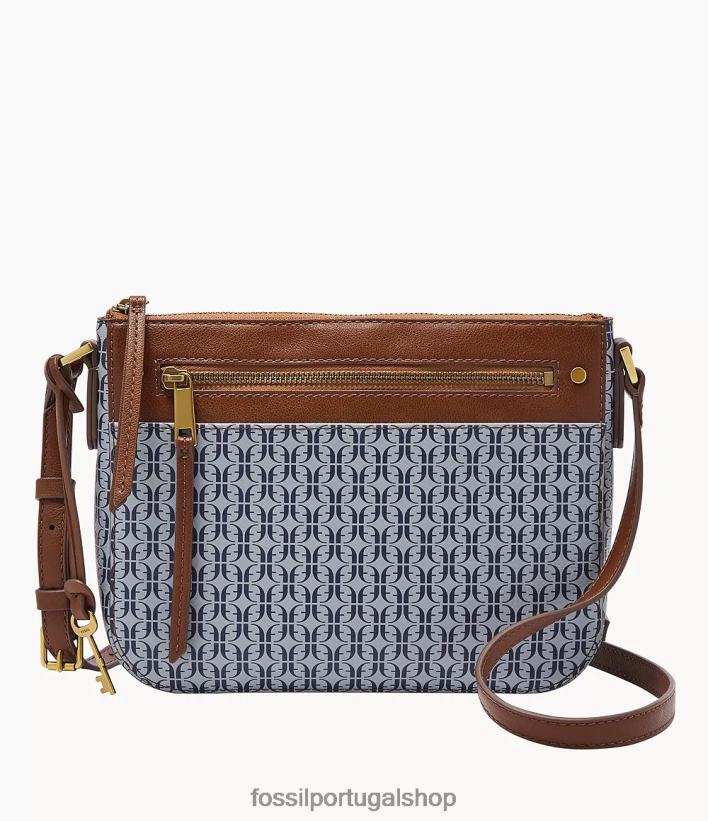 Fossil mulheres farrah pequena crossbody azul bolsa 40NJ6Z503