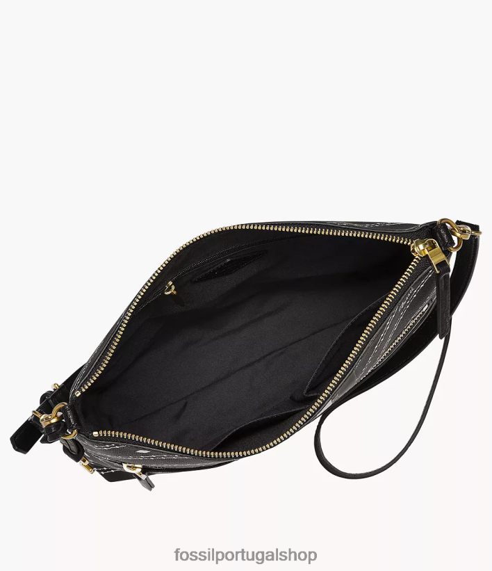 Fossil mulheres fiona grande crossbody preto bolsa 40NJ6Z523