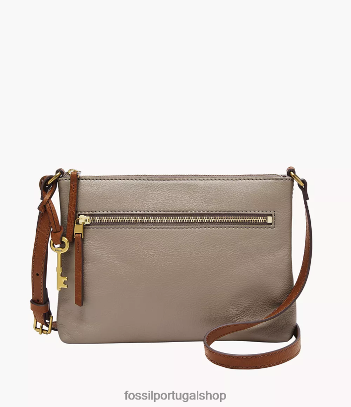 Fossil mulheres fiona pequena e/w crossbody cinza bolsa 40NJ6Z666
