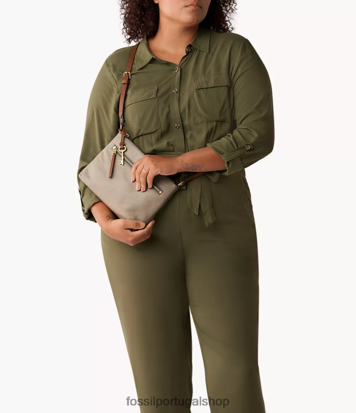 Fossil mulheres fiona pequena e/w crossbody cinza bolsa 40NJ6Z666