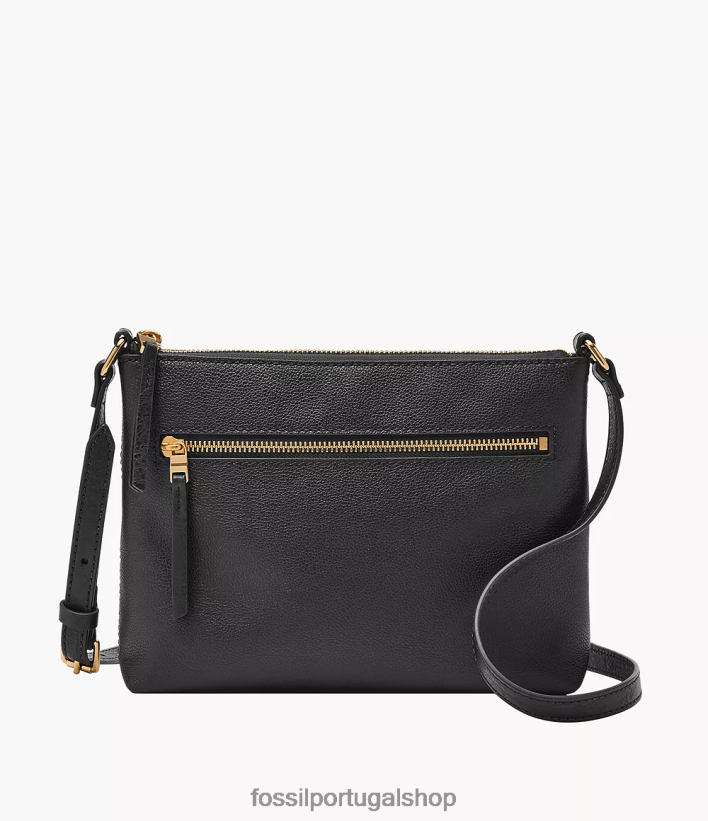 Fossil mulheres fiona pequena e/w crossbody preto bolsa 40NJ6Z419